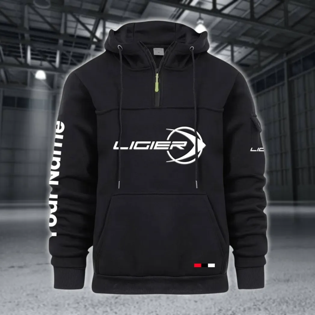 Racing Auto Large Pocket Hoodie, Road Inspired Casual Hoodie CAR514 - Black