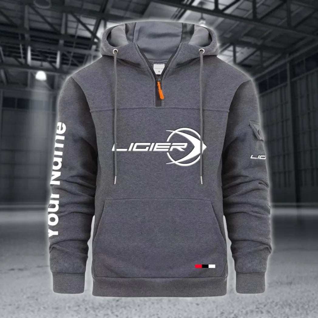 Racing Auto Large Pocket Hoodie, Road Inspired Casual Hoodie CAR514 - Dark Gray