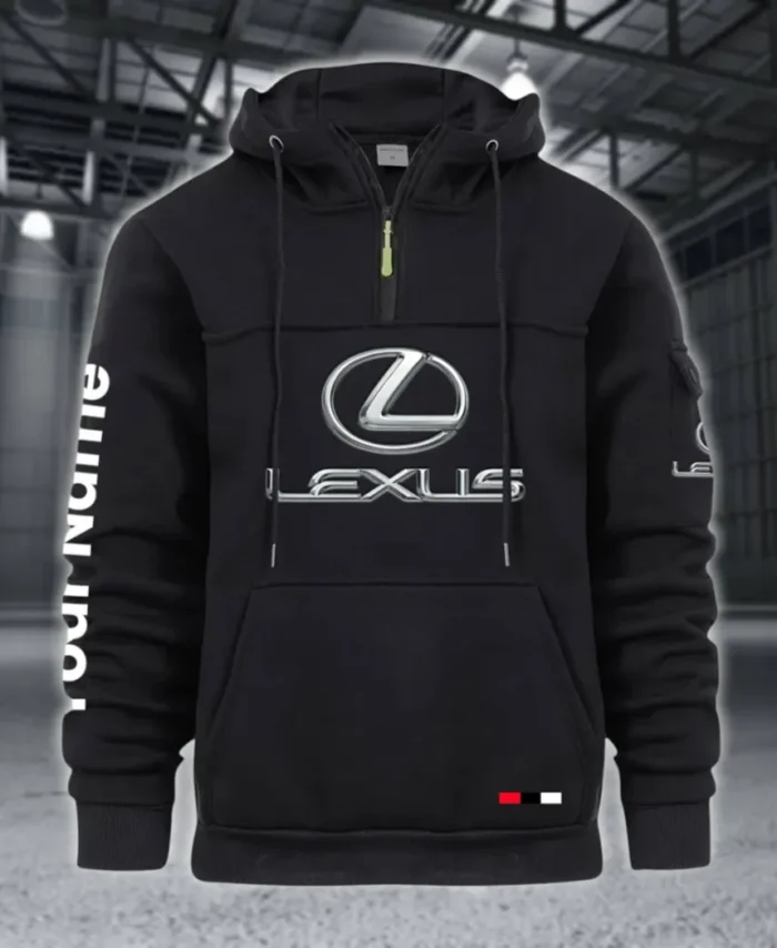 Grand Touring Auto Large Pocket Hoodie, Garage-Ready Lifestyle Hoodie CAR514 - Black