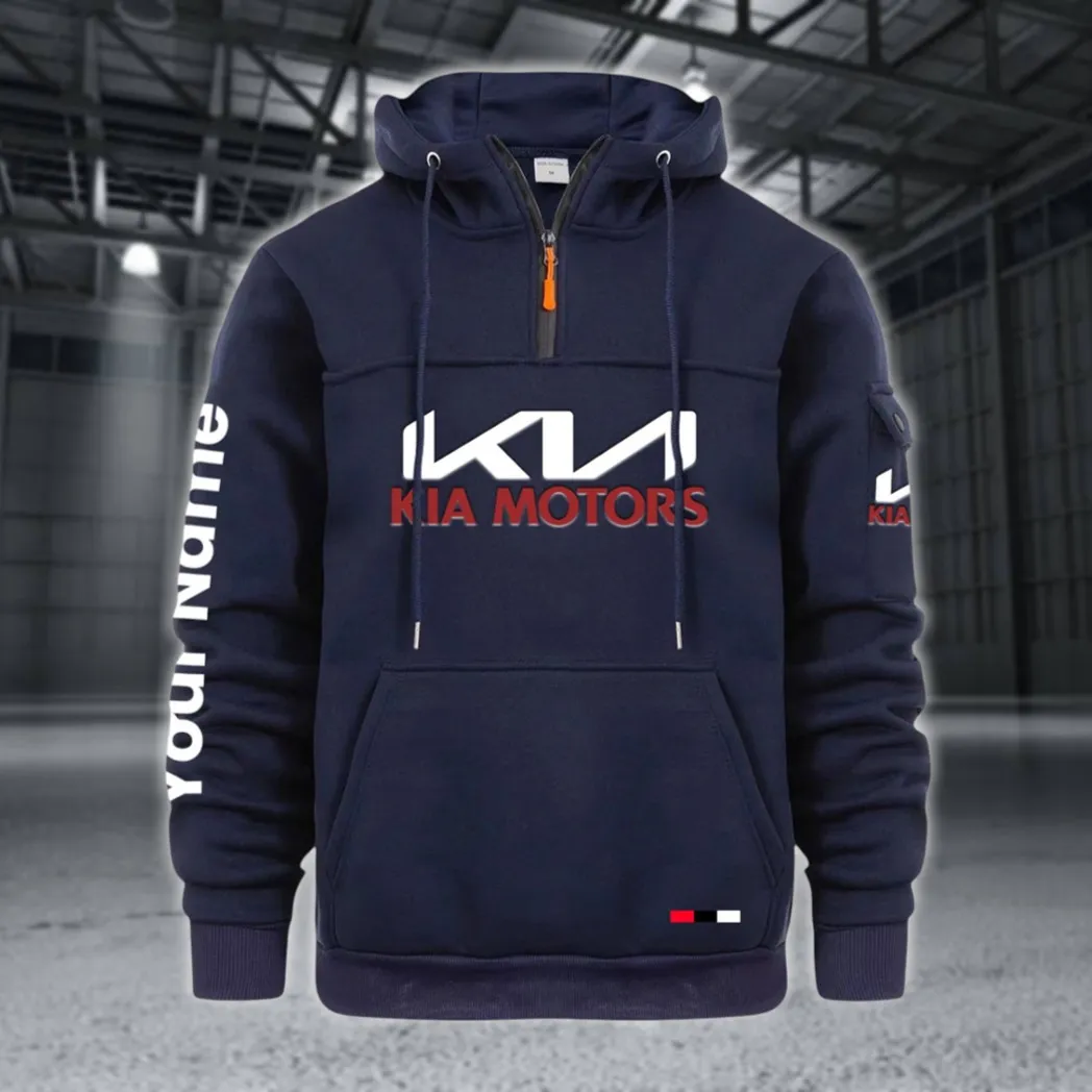 Affordable Auto Large Pocket Hoodie, Car Culture Pocket Hoodie CAR514 - Navy
