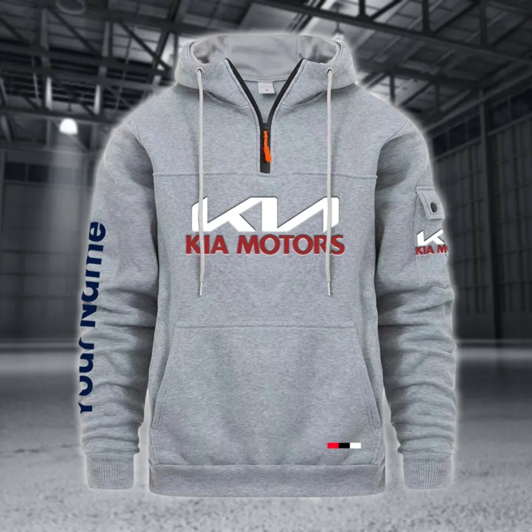 Affordable Auto Large Pocket Hoodie, Car Culture Pocket Hoodie CAR514 - Light Gray