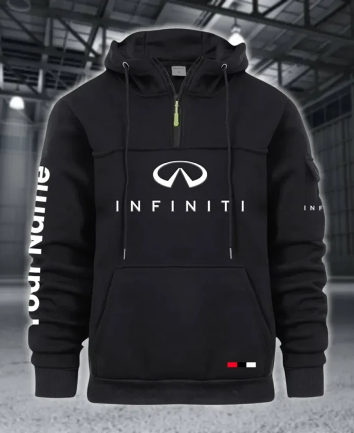 Stylish Ride Large Pocket Hoodie, Road-Ready Large Pocket Hoodie CAR514 - Black