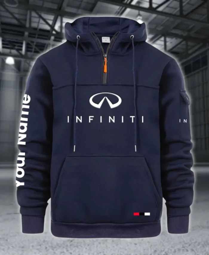 Stylish Ride Large Pocket Hoodie, Road-Ready Large Pocket Hoodie CAR514 - Navy