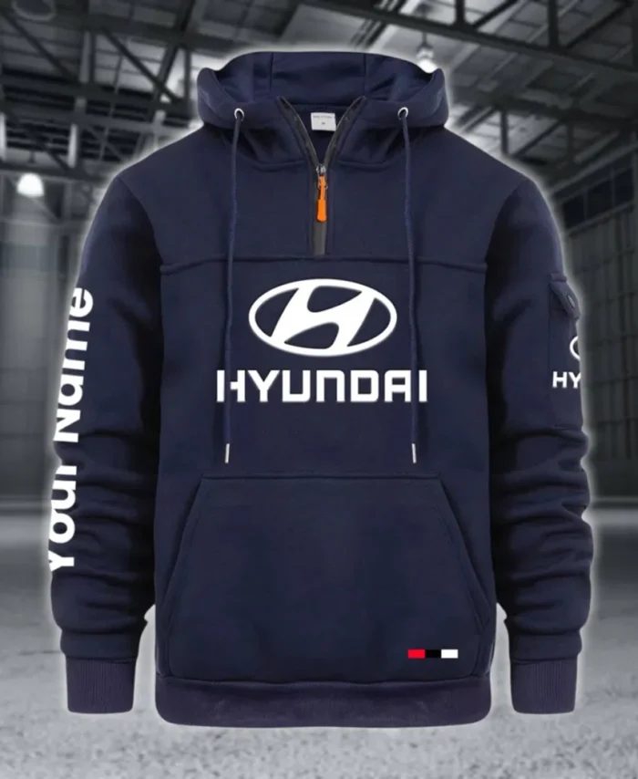 Compact Car Large Pocket Hoodie, Road Warrior Style Hoodie CAR514 - Navy