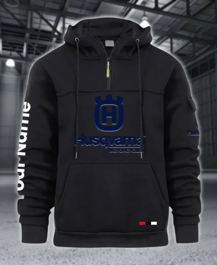 Outdoor Adventure Bike Large Pocket Hoodie, Road-Ready Large Pocket Hoodie CAR514 - Black