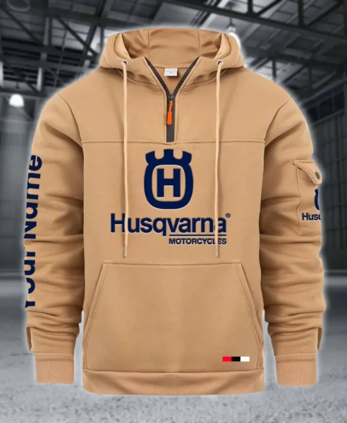 Outdoor Adventure Bike Large Pocket Hoodie, Road-Ready Large Pocket Hoodie CAR514 - Khaki