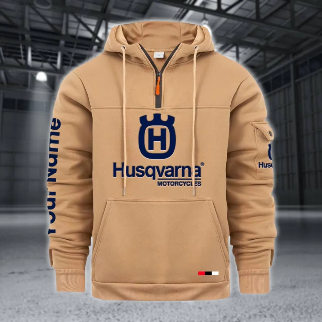 Outdoor Adventure Bike Large Pocket Hoodie, Road-Ready Large Pocket Hoodie CAR514 - Khaki