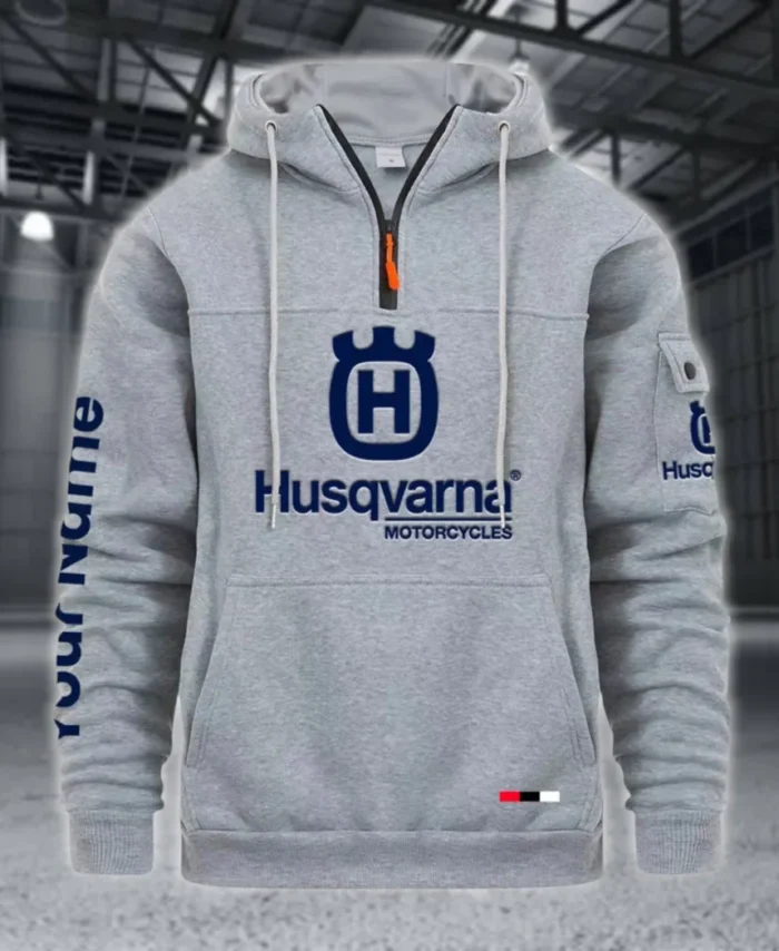 Outdoor Adventure Bike Large Pocket Hoodie, Road-Ready Large Pocket Hoodie CAR514 - Light Gray