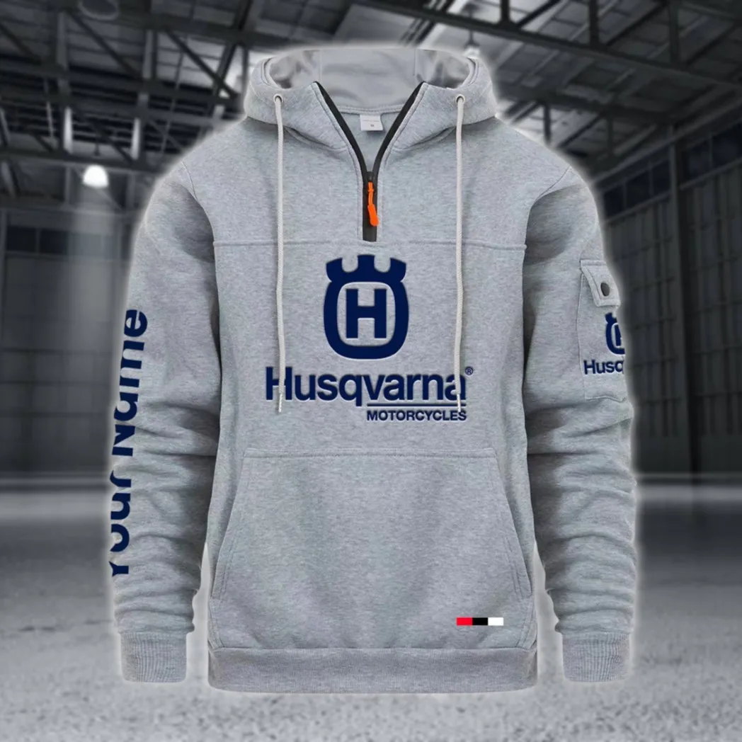 Outdoor Adventure Bike Large Pocket Hoodie, Road-Ready Large Pocket Hoodie CAR514 - Light Gray