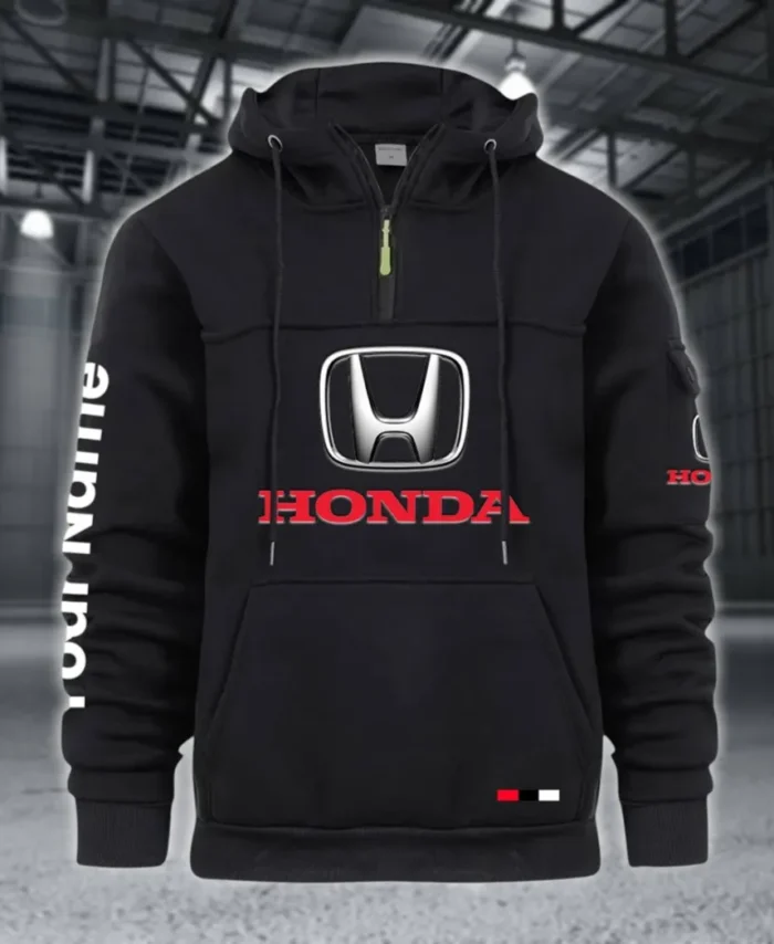 Off-Road Bike Large Pocket Hoodie, Classic Garage Style Hoodie CAR514 - Black