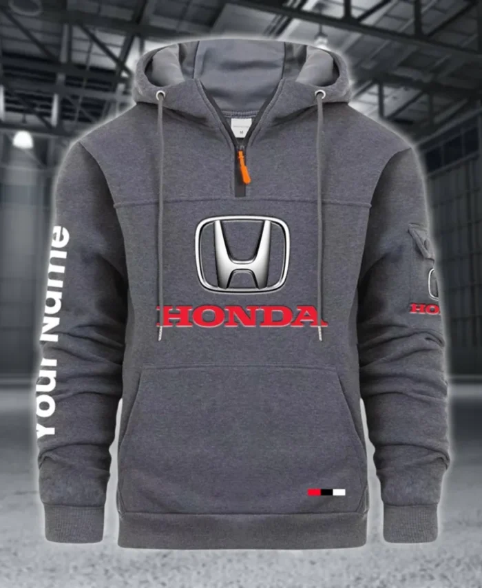Off-Road Bike Large Pocket Hoodie, Classic Garage Style Hoodie CAR514 - Dark Gray