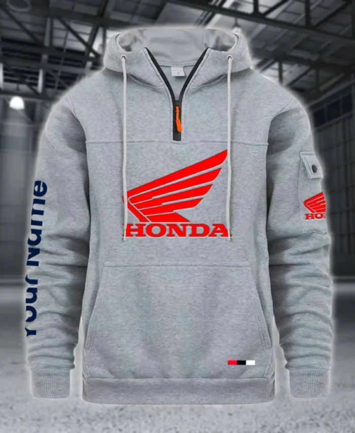 Sport Bike Large Pocket Hoodie, Classic Garage Style Hoodie CAR514 - Light Gray