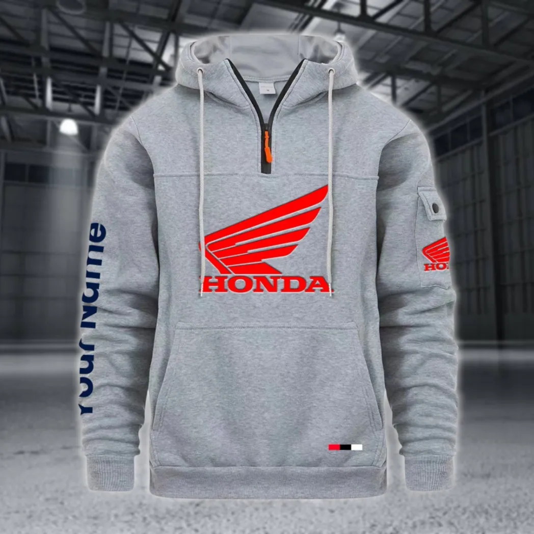 Sport Bike Large Pocket Hoodie, Classic Garage Style Hoodie CAR514 - Light Gray