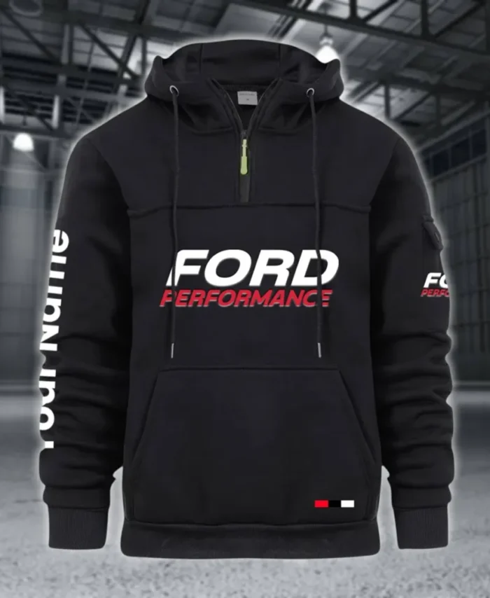 Precision Fit Large Pocket Hoodie, Modern Driver's Zip Hoodie CAR514 - Black