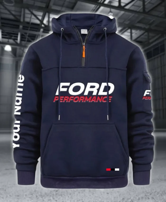 Precision Fit Large Pocket Hoodie, Modern Driver's Zip Hoodie CAR514 - Navy