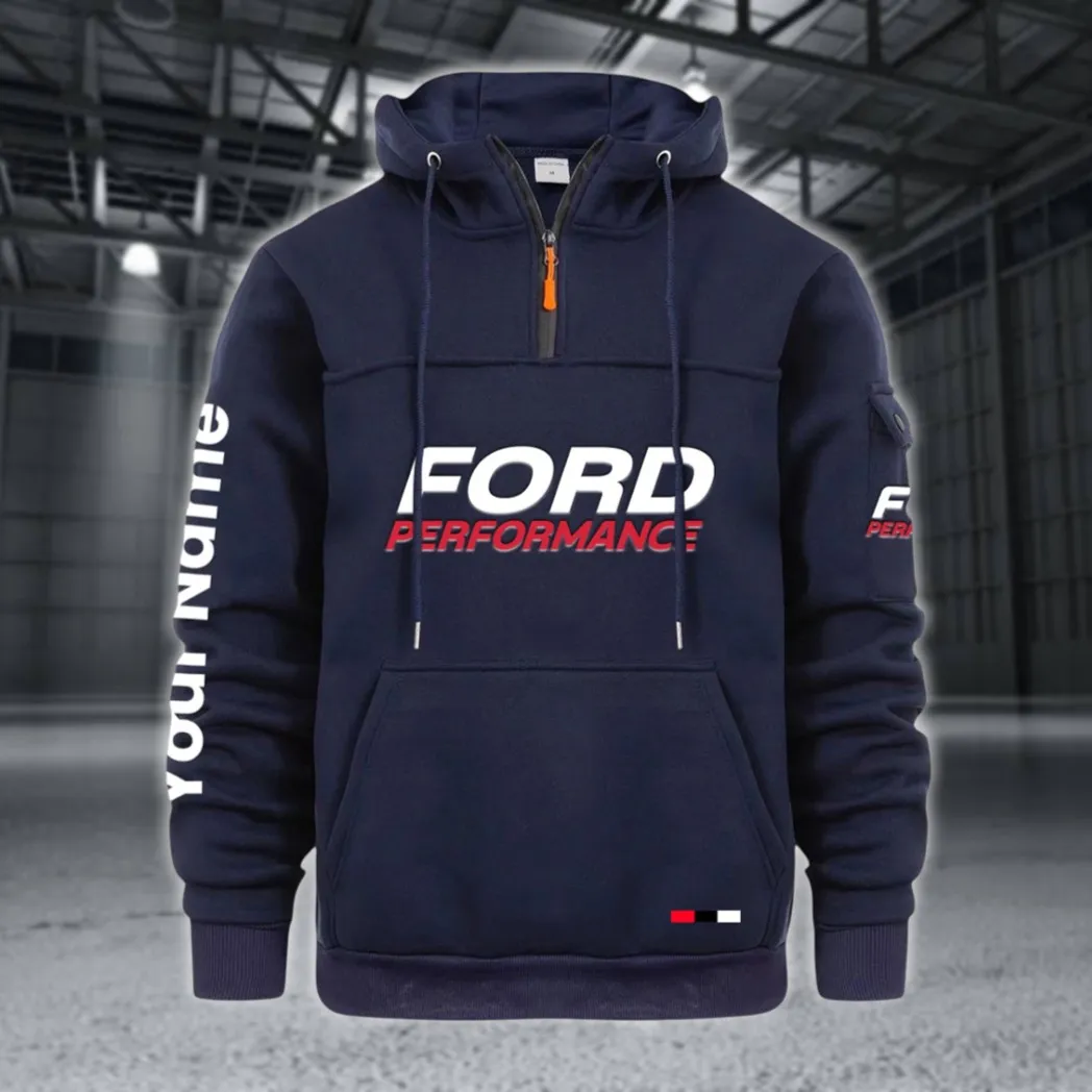 Precision Fit Large Pocket Hoodie, Modern Driver's Zip Hoodie CAR514 - Navy