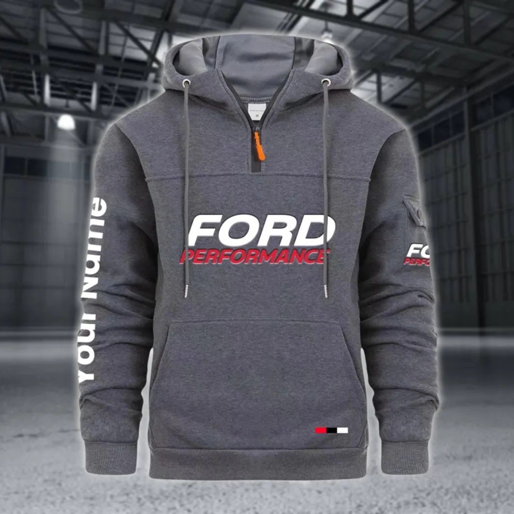 Precision Fit Large Pocket Hoodie, Modern Driver's Zip Hoodie CAR514 - Dark Gray