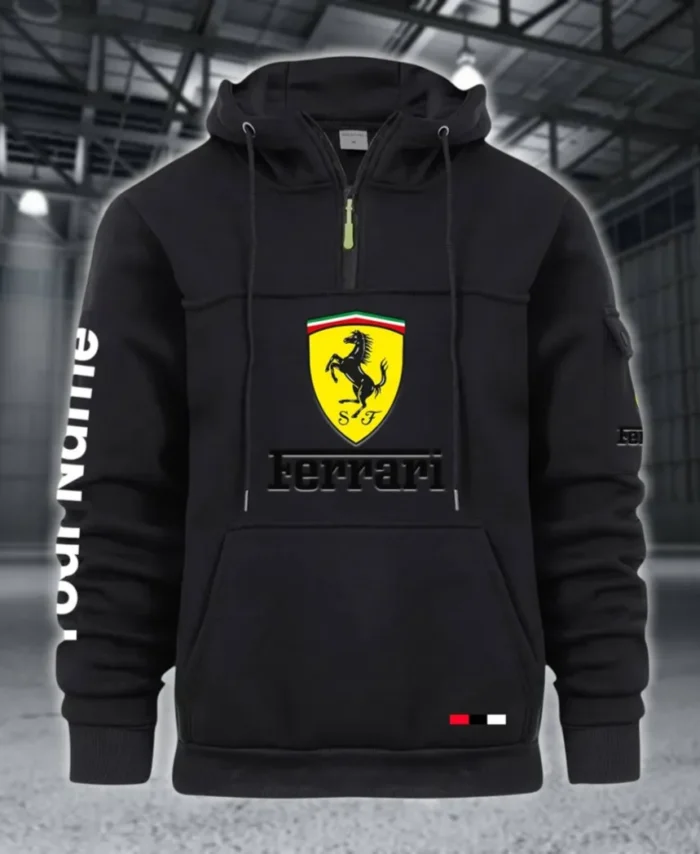 Precision Engineered Car Large Pocket Hoodie, Classic Garage Style Hoodie CAR514 - Black