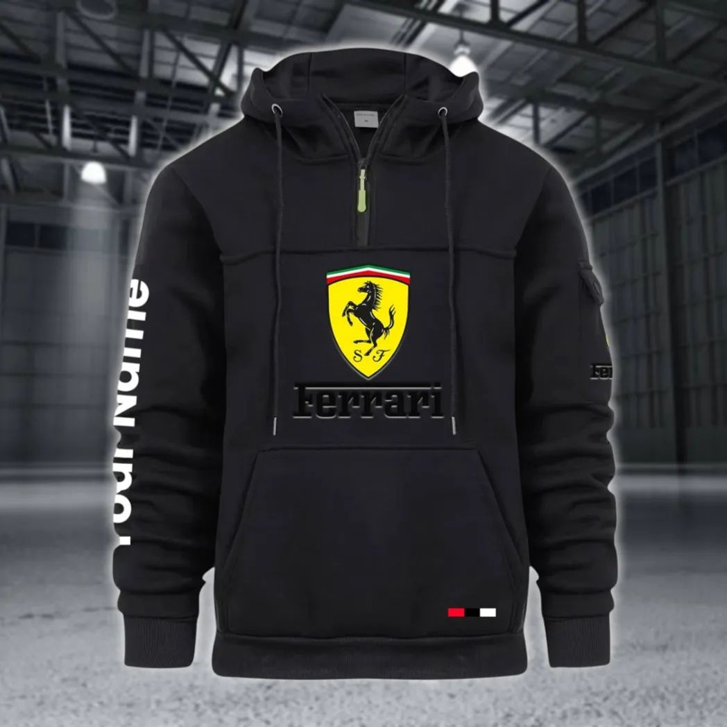 Precision Engineered Car Large Pocket Hoodie, Classic Garage Style Hoodie CAR514 - Black