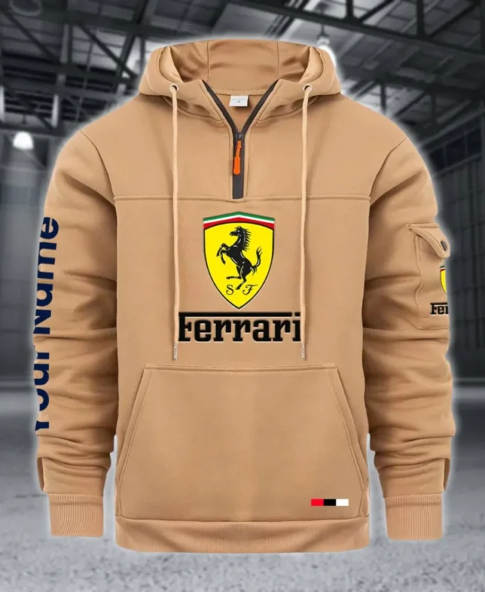 Precision Engineered Car Large Pocket Hoodie, Classic Garage Style Hoodie CAR514 - Khaki