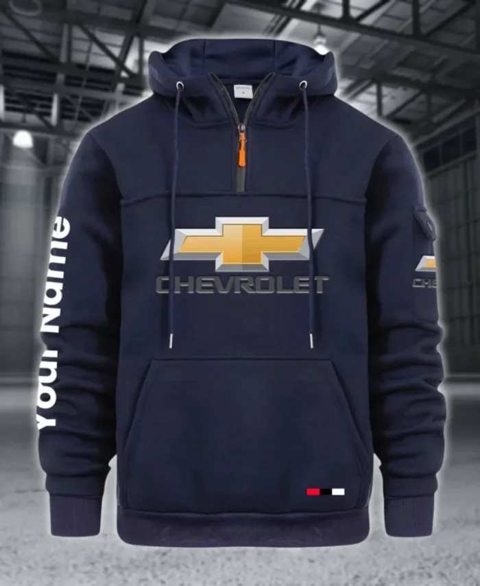 Pickup Truck Large Pocket Hoodie, Road Inspired Casual Hoodie CAR514 - Navy