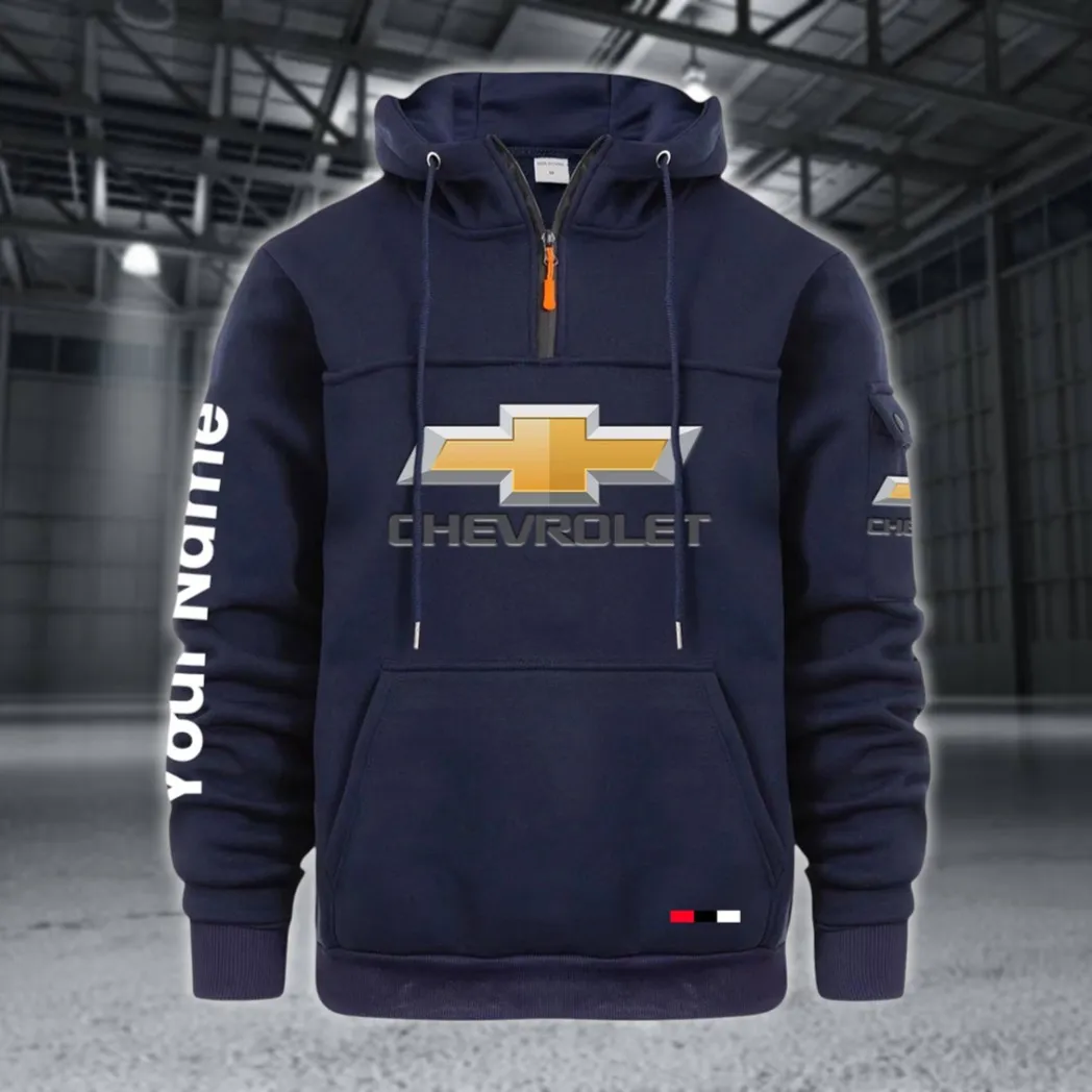 Pickup Truck Large Pocket Hoodie, Road Inspired Casual Hoodie CAR514 - Navy