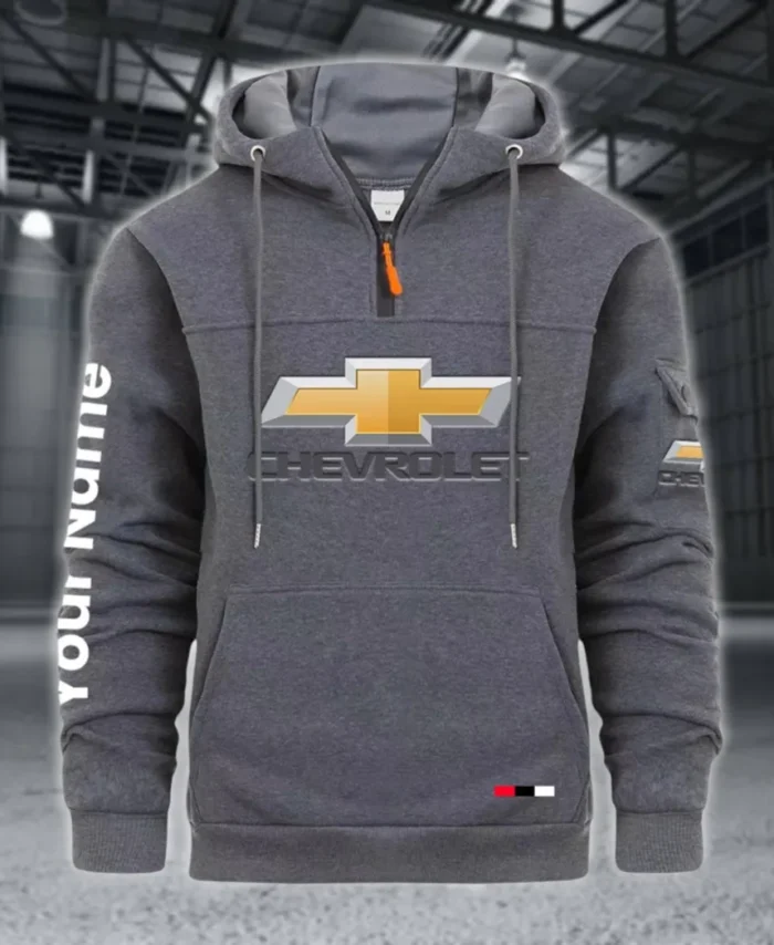 Pickup Truck Large Pocket Hoodie, Road Inspired Casual Hoodie CAR514 - Dark Gray