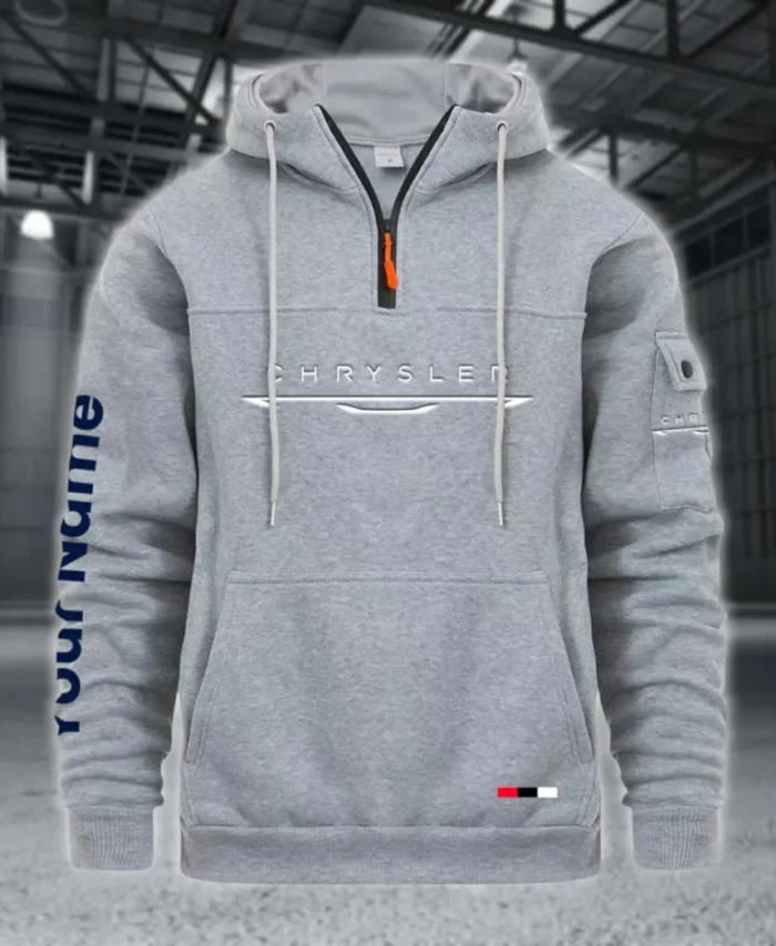 Full-Size Car Large Pocket Hoodie, Automotive Spirit Pocket Hoodie CAR514 - Light Gray
