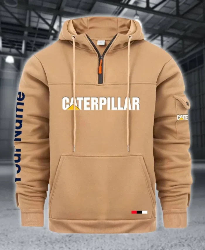 Construction Equipment Large Pocket Hoodie, Car Enthusiast Everyday Hoodie CAR514 - Khaki