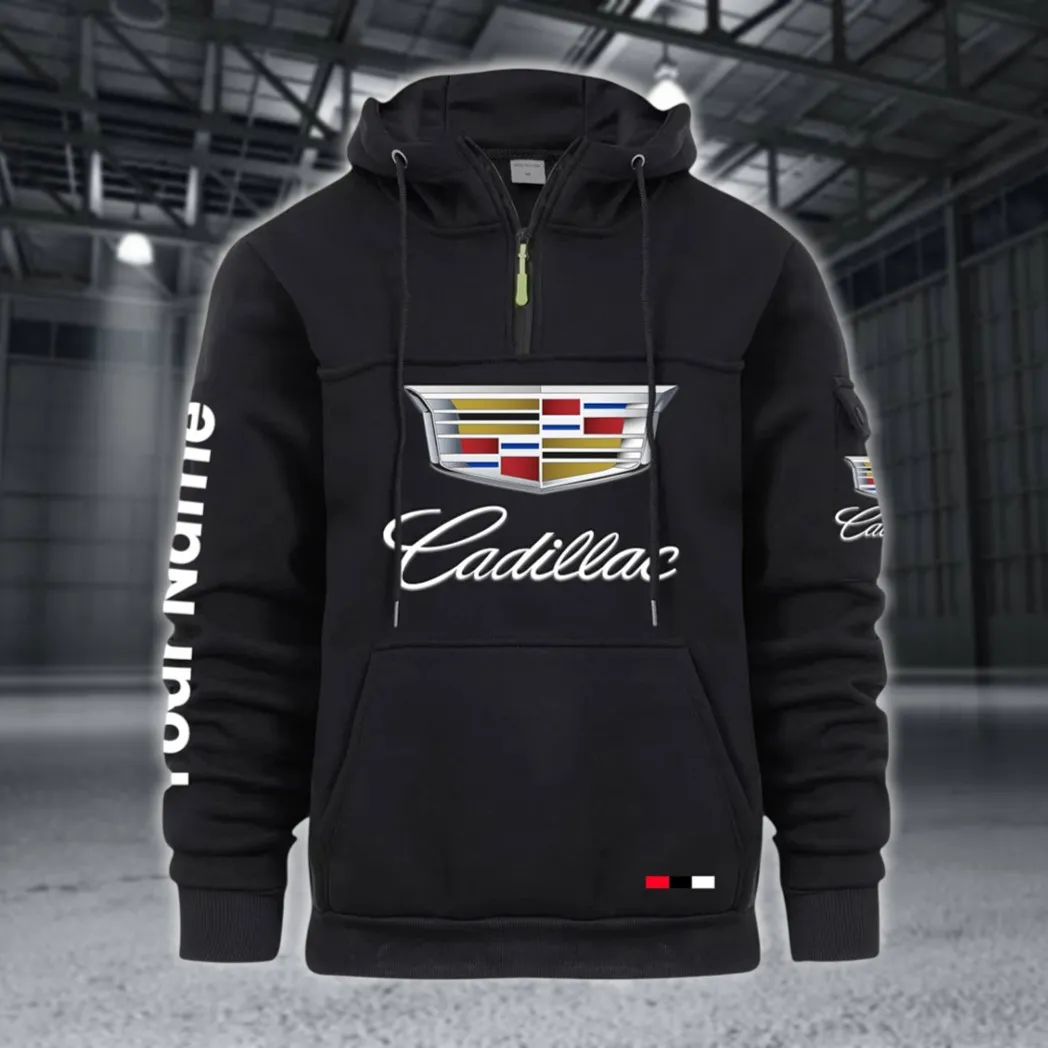 Elegant Touring Car Large Pocket Hoodie, Everyday Road-Ready Pullover CAR514 - Black