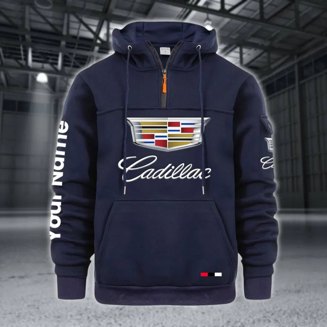 Elegant Touring Car Large Pocket Hoodie, Everyday Road-Ready Pullover CAR514 - Navy