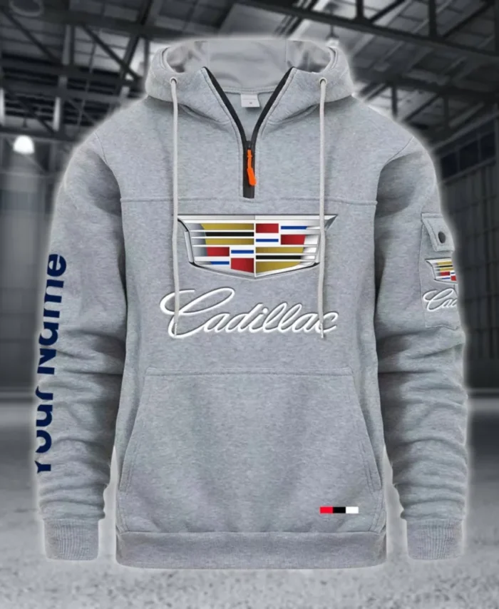 Elegant Touring Car Large Pocket Hoodie, Everyday Road-Ready Pullover CAR514 - Light Gray
