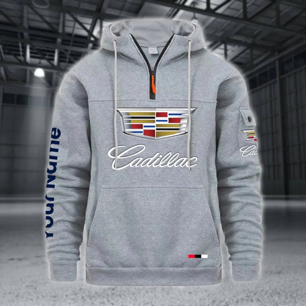 Elegant Touring Car Large Pocket Hoodie, Everyday Road-Ready Pullover CAR514 - Light Gray