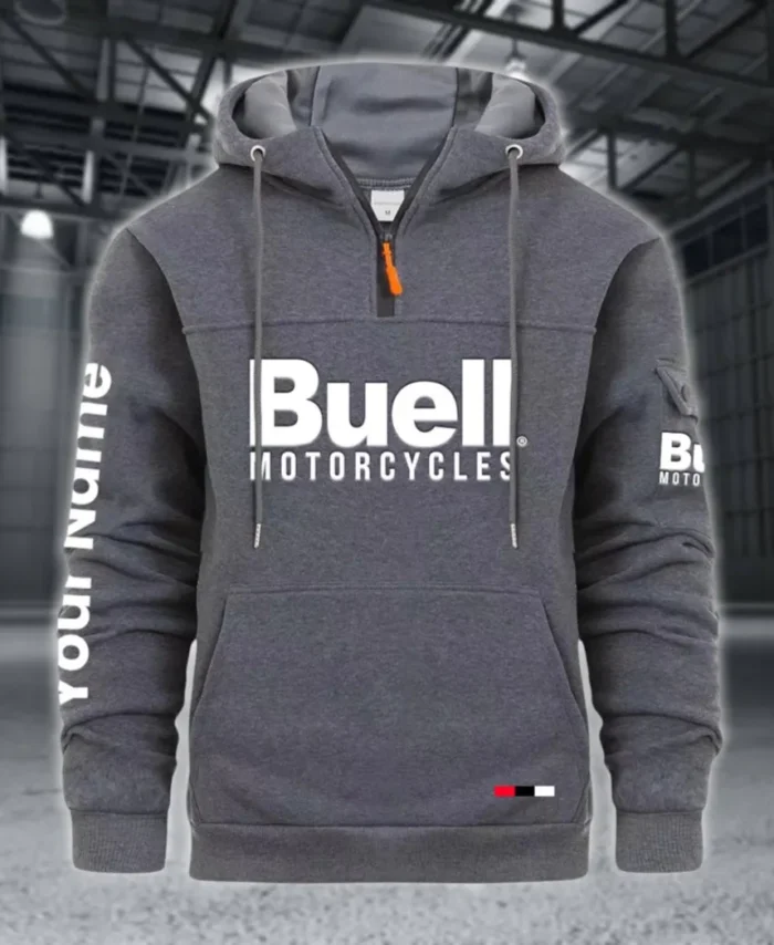 Modern Street Bike Large Pocket Hoodie, Car Culture Pocket Hoodie CAR514 - Dark Gray