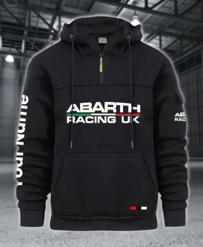 Rally Car Large Pocket Hoodie, Moto Street Comfort Hoodie CAR514 - Black