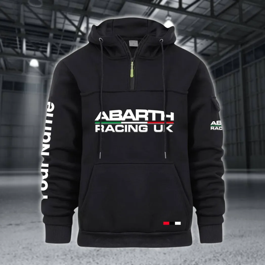 Rally Car Large Pocket Hoodie, Moto Street Comfort Hoodie CAR514 - Black