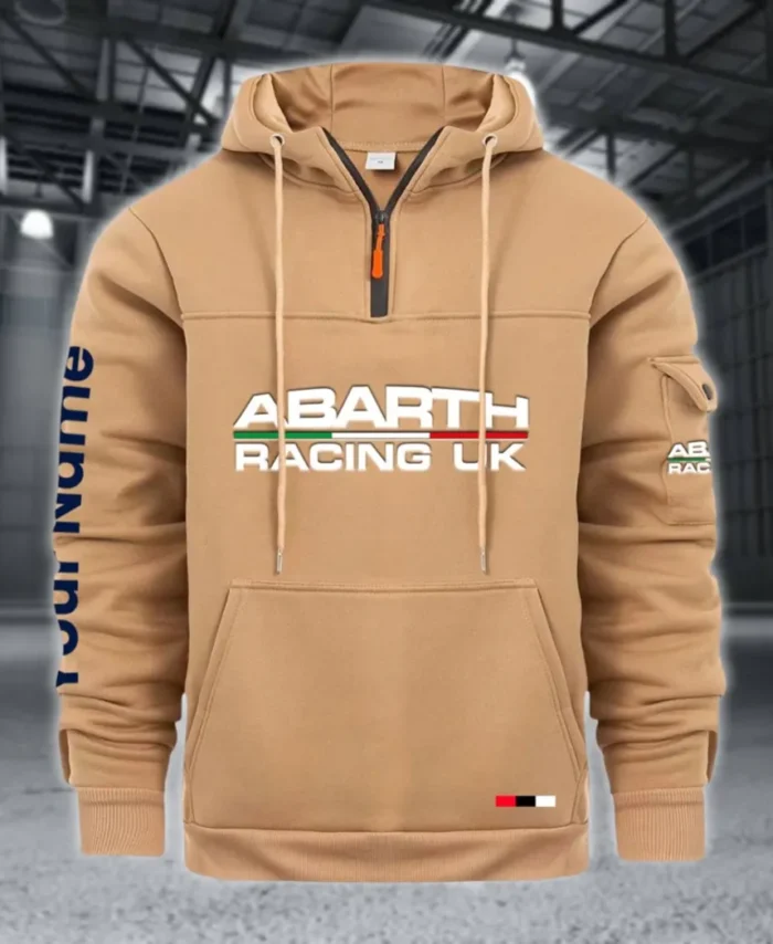 Rally Car Large Pocket Hoodie, Moto Street Comfort Hoodie CAR514 - Khaki