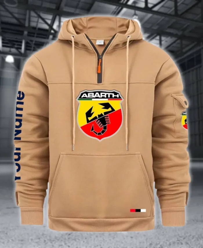 Rally Car Large Pocket Hoodie, All-Season Driver's Hoodie CAR514 - Khaki