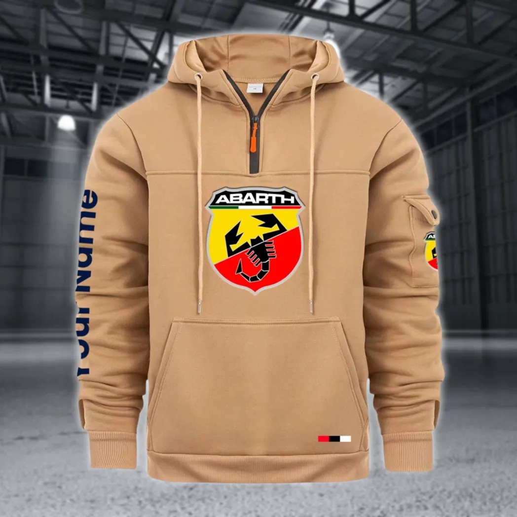 Rally Car Large Pocket Hoodie, All-Season Driver's Hoodie CAR514 - Khaki