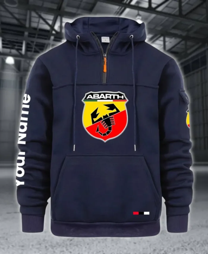 Rally Car Large Pocket Hoodie, All-Season Driver's Hoodie CAR514 - Navy