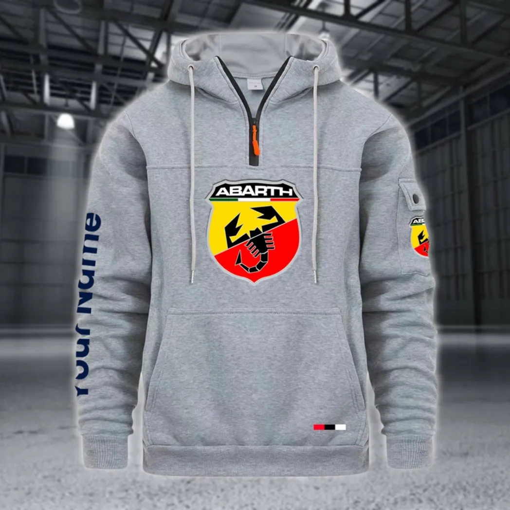 Rally Car Large Pocket Hoodie, All-Season Driver's Hoodie CAR514 - Light Gray