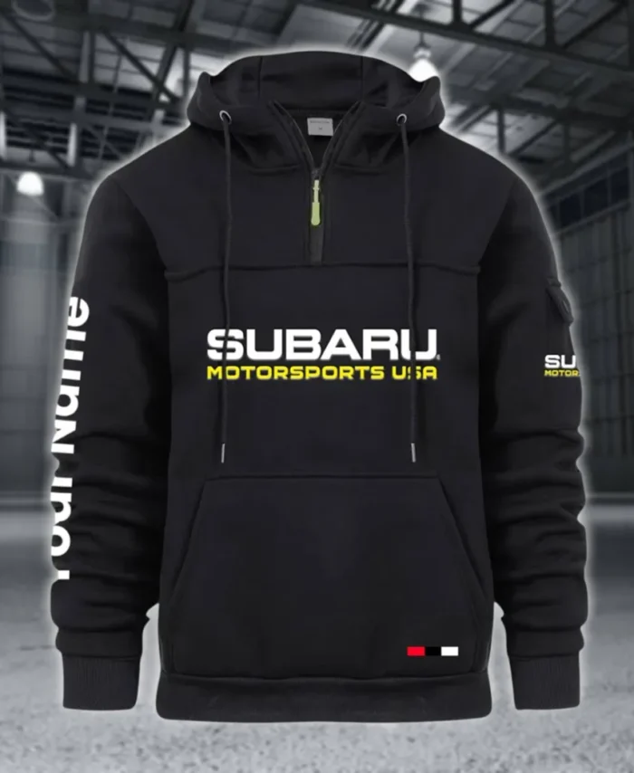 Rally-Inspired Vehicle Large Pocket Hoodie, Road Inspired Casual Hoodie CAR514 - Black