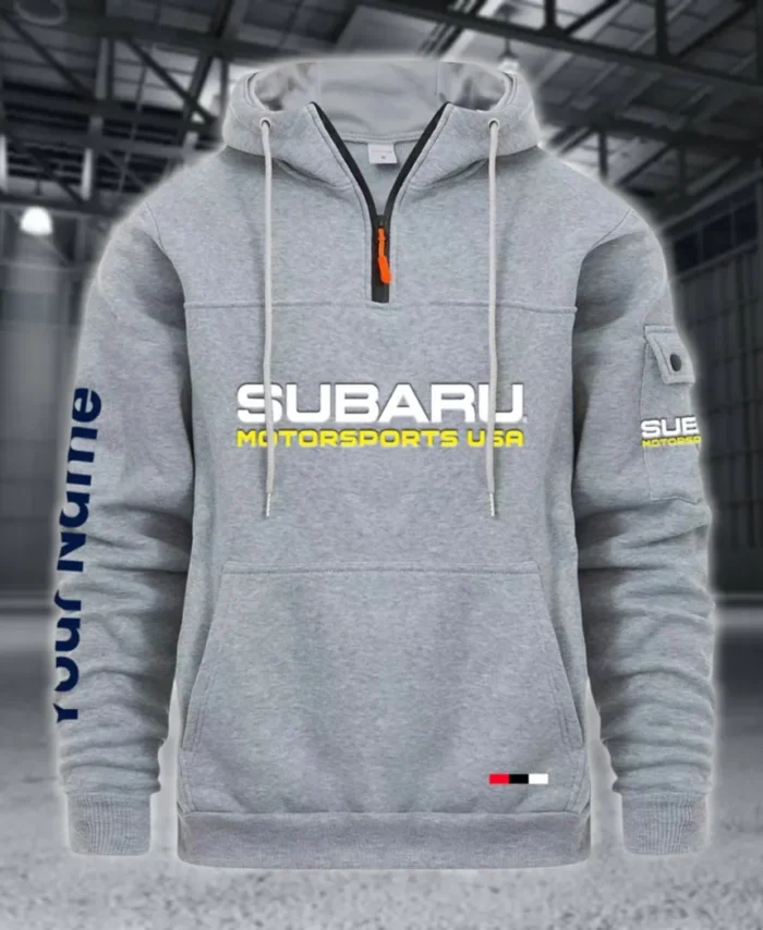 Rally-Inspired Vehicle Large Pocket Hoodie, Road Inspired Casual Hoodie CAR514 - Light Gray